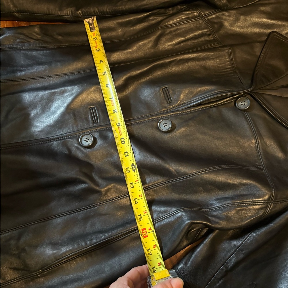 Euc 🖤 SIENA Genuine Leather Button Front‎ Coat – Women’s Small y2k - Picture 2 of 7